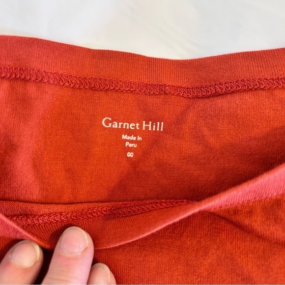 GARNET HILL Barteau Organic Cotton Dress Rust Red Boat Neck Pocket Size 00 NWT - Picture 8 of 14